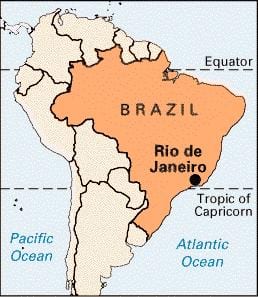 Río de Janeiro en brasil mapa