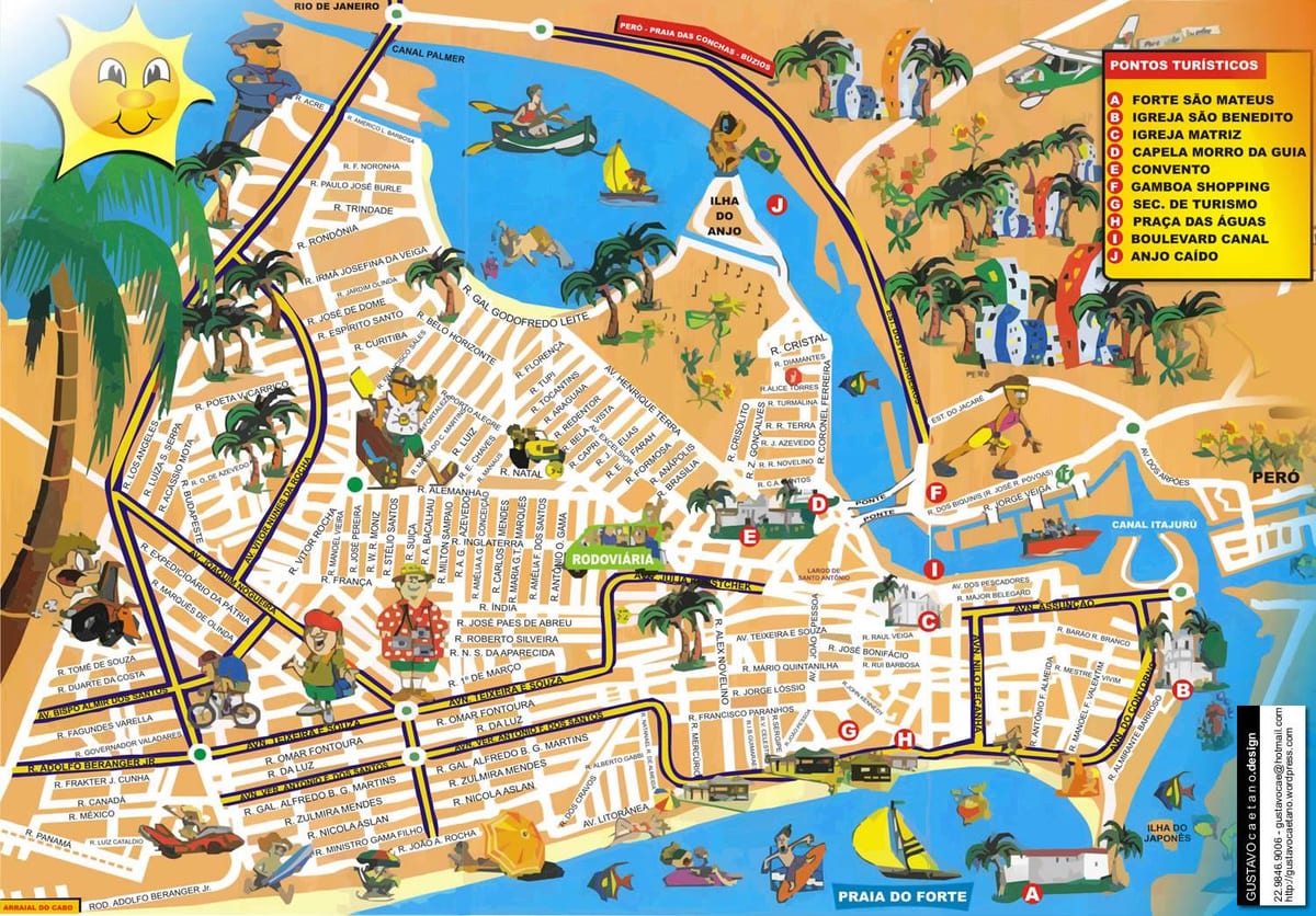 mapa de Río de Janeiro cruceiro de porto