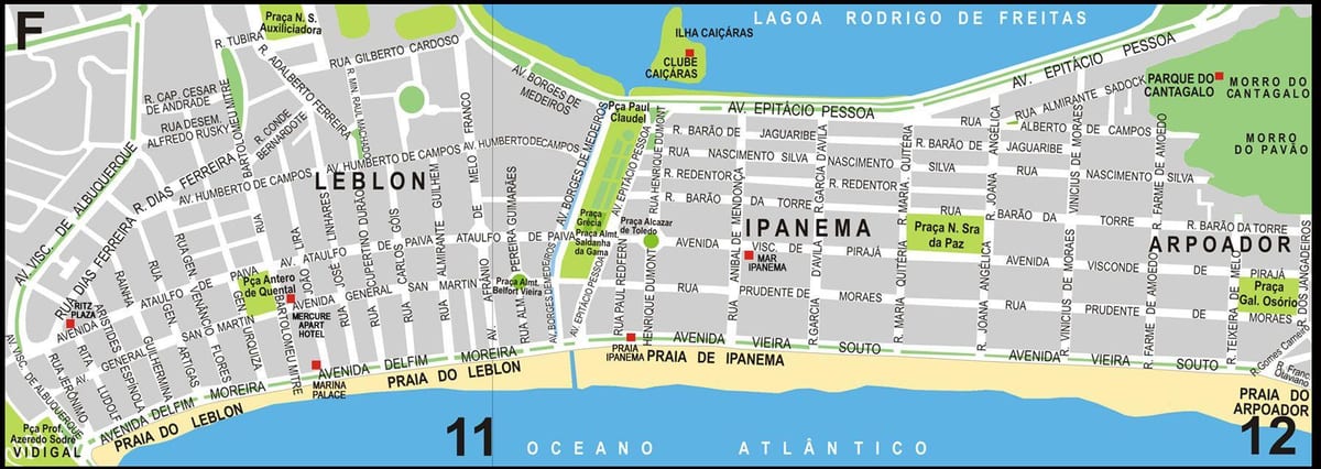 leblon Río de Janeiro mapa