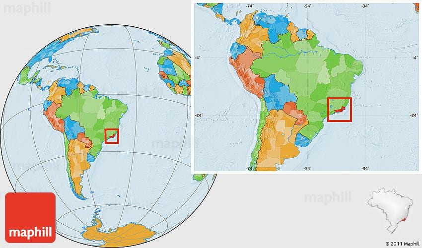mapa do mundo mostrando Río