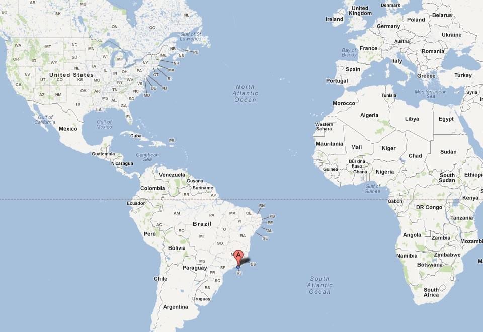 Río en un mapa