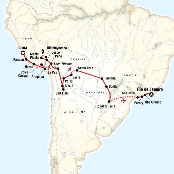 como paseo de Río mapa