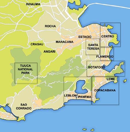 mapa de Río barrio