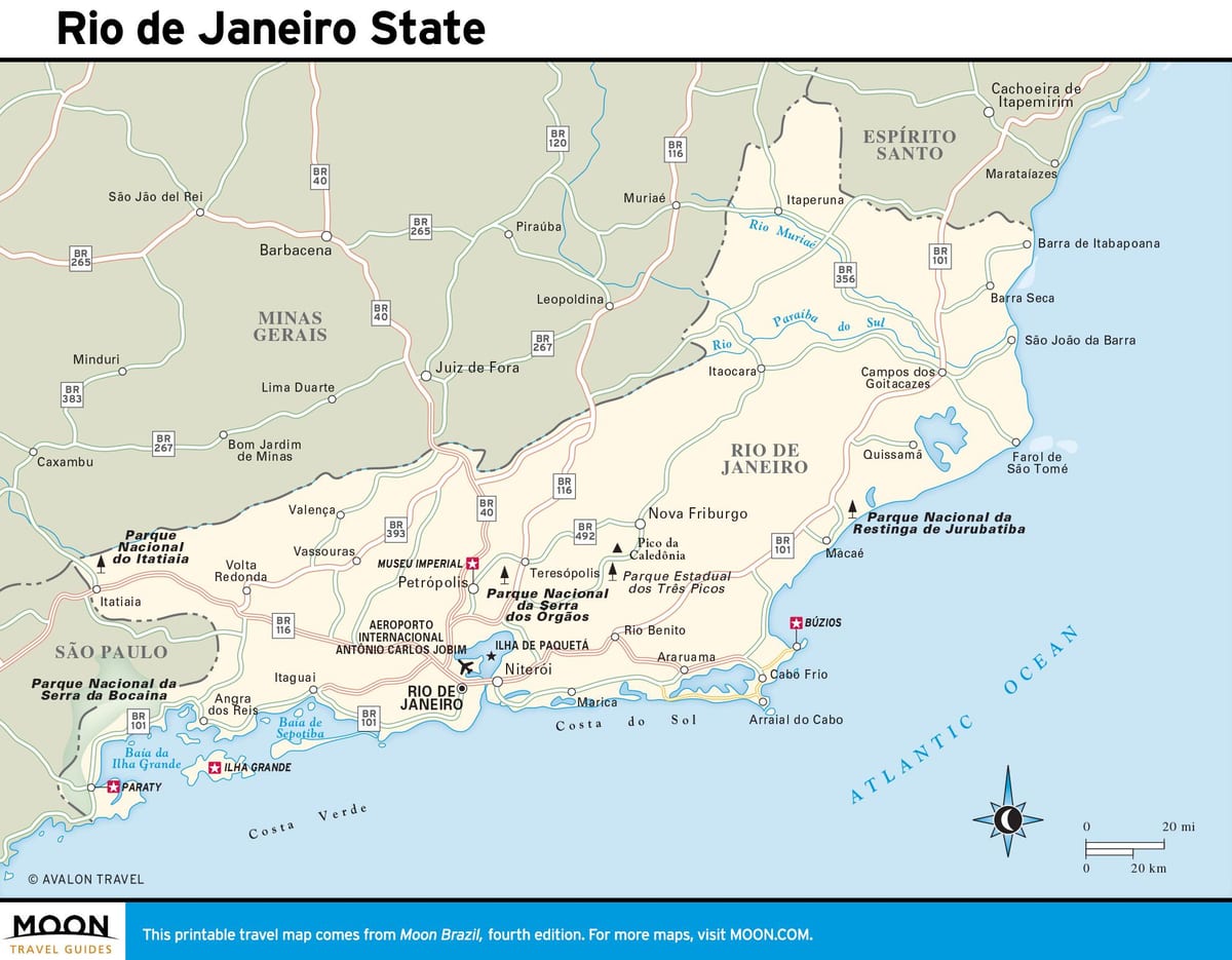 mapa de Río de Janeiro estado