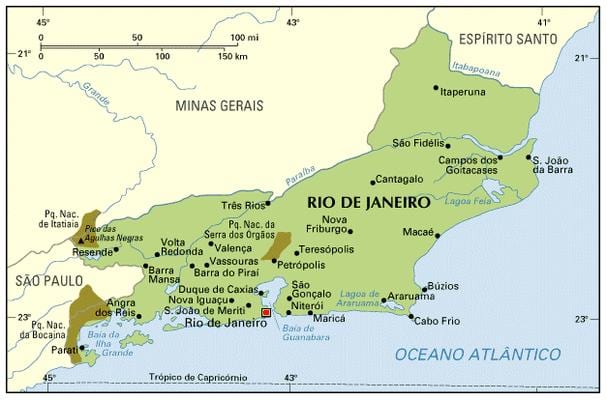 coordenadas mapa de Río de Janeiro