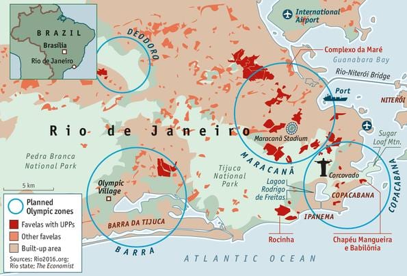 seguridade mapa de Río de Janeiro
