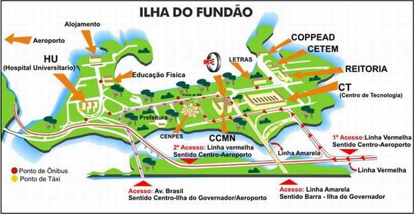 Río de Janeiro escola mapa