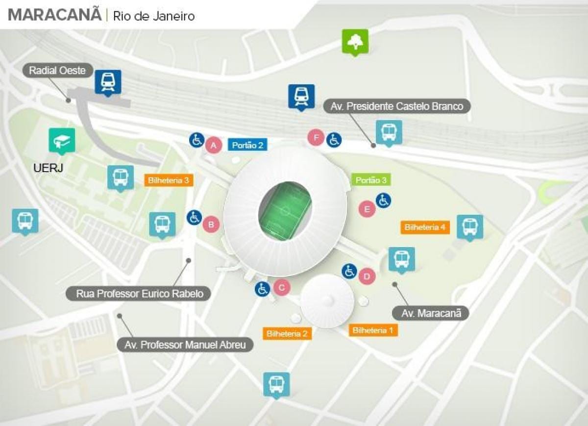 Río de Janeiro estadio mapa