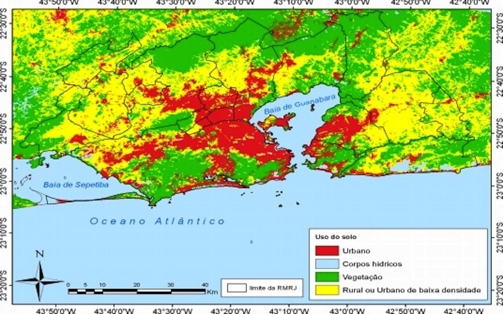 mapa topográfico de Río