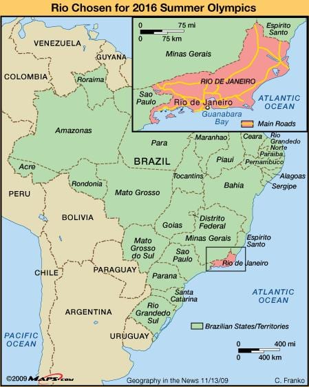 Río municipios mapa