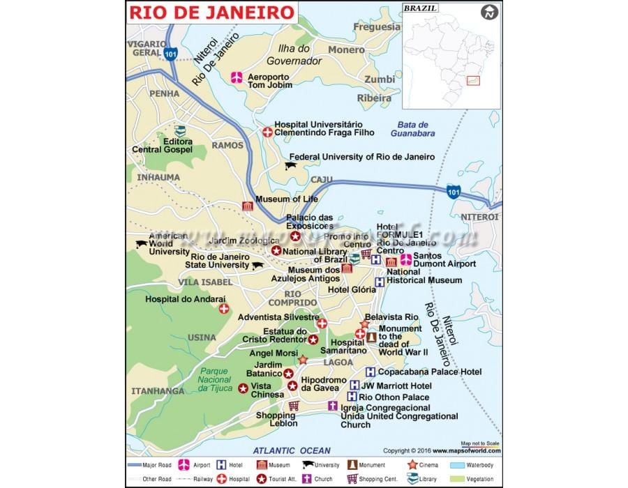 Río de Janeiro tenda mapa