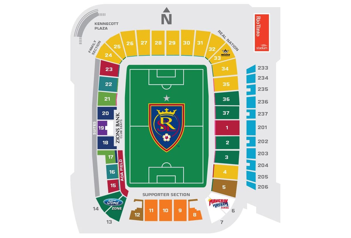 Río tinto estadio de estar mapa