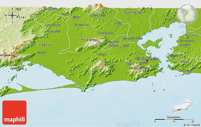 xeográfica mapa de Río