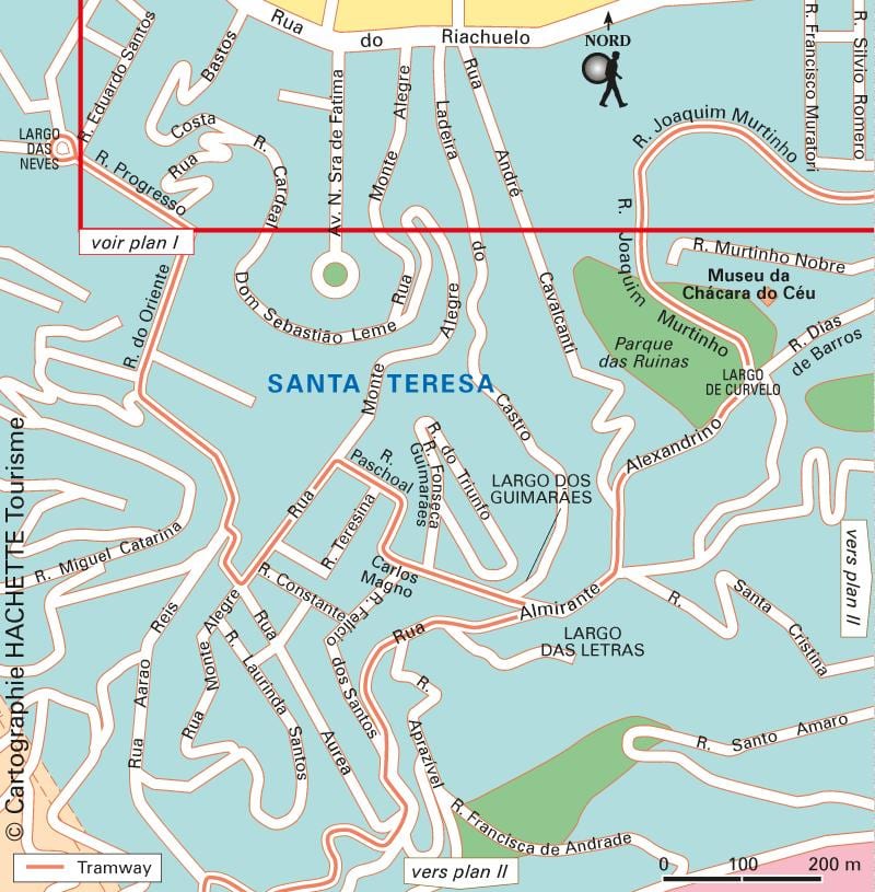 santa teresa de Río de Janeiro mapa